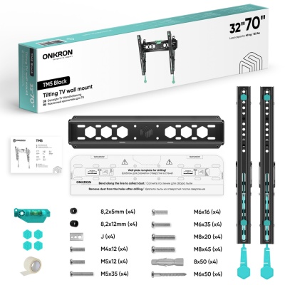Кронштейн для телевизора Onkron TM5 настенный, наклонный, 32-65 дюйма, черный