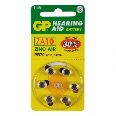 Батарейка ZA10-D6 (PR70/AC10/DA230) GP, 1.4В Батарейка ZA10-D6 (PR70/AC10/DA230) GP, 1.4В